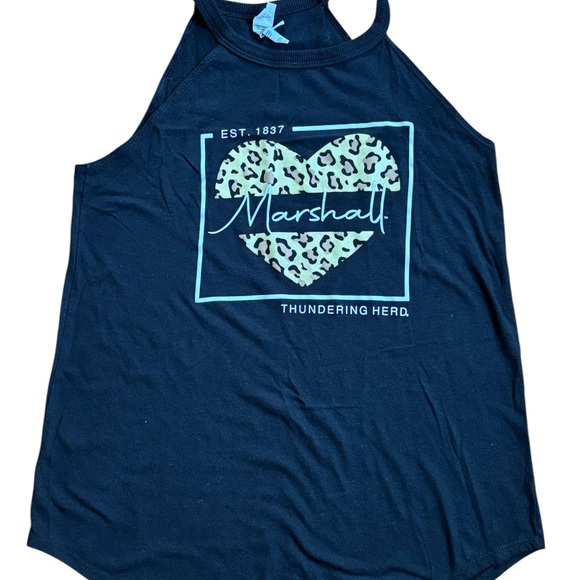 Marshall Thundering Herd Black Halter Tank Top - Picture 1 of 4